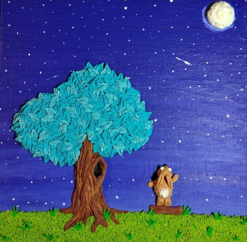 Reach for The Stars (20cm x 20cm)