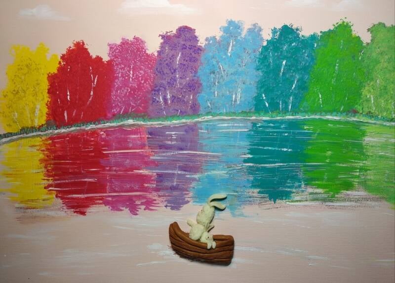 The Rainbow Forest (70cm x 50cm)
