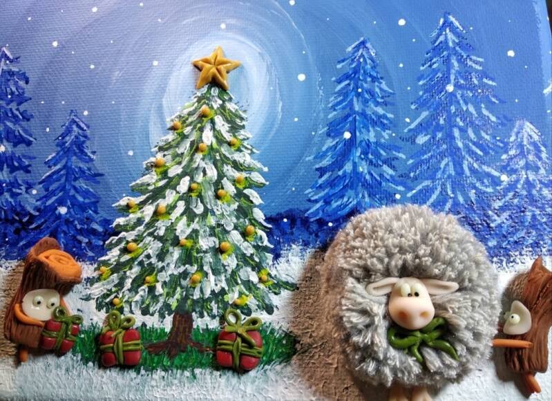 The Christmas Tree (20cm x 18cm)