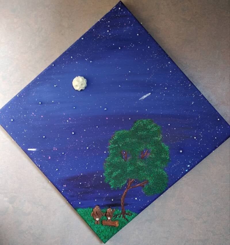 Stargazing Together (35cm x 35cm)