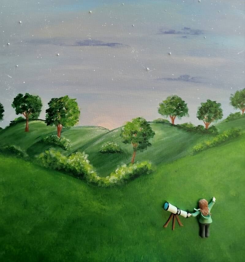 Stargazing (60cm x 60cm)