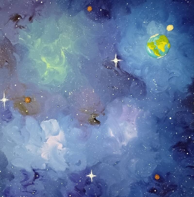 We are not Alone (60cm x 60cm)