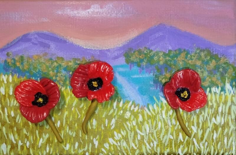 A dry summer field (10cm x 15cm) 