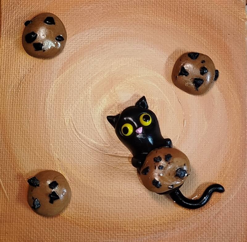 Cookies and Cats (10cm x 10cm)