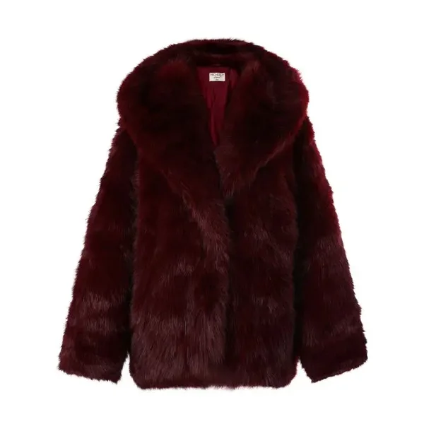 Luxe faux fur jas met capuchon