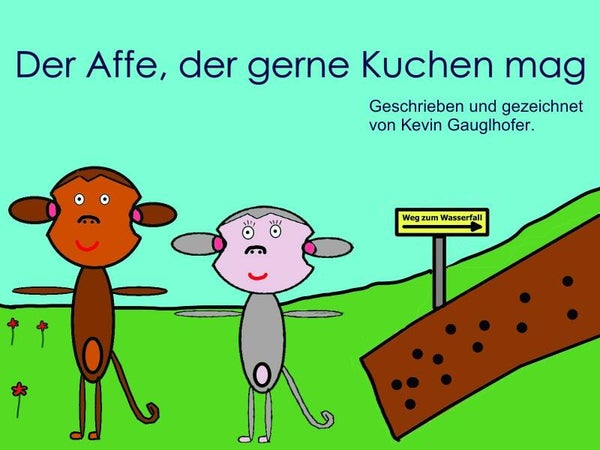 "Der Affe der gerne Kuchen mag"