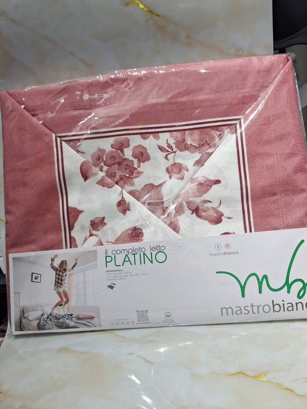 Lenzuola matrimoniali fiorato con bordo