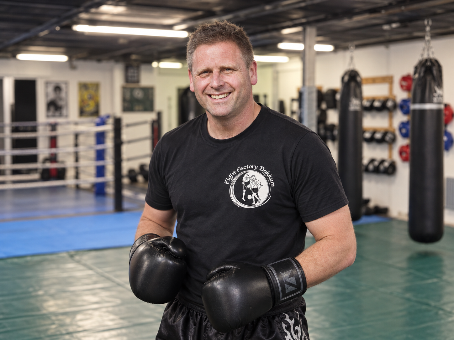 Foto van Rimer. De trainer en voorzitter.