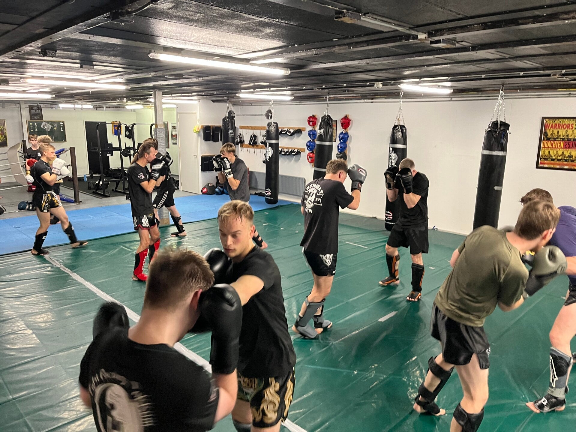 Leden van de Fight Factory Dokkum met sparren.