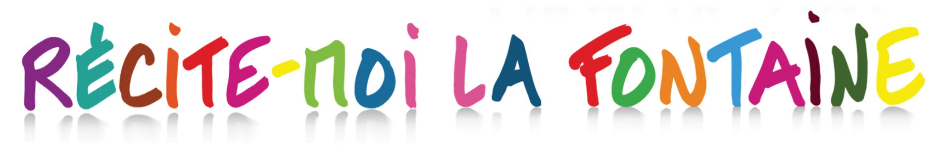 Texte manuscrit et colorié par Fiami: Récite-moi La Fontaine. Chaque lettre est d'une autre couleur