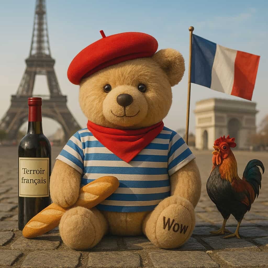 Coussin + enveloppe FRENCH BEAR