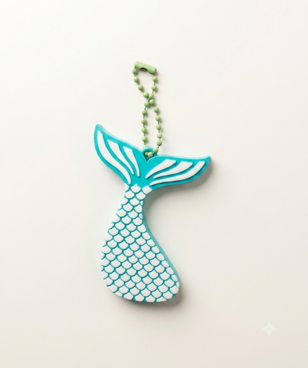 Mermaid Tail 3D-Printed Nail Saver Pop Can Opener & Keychain