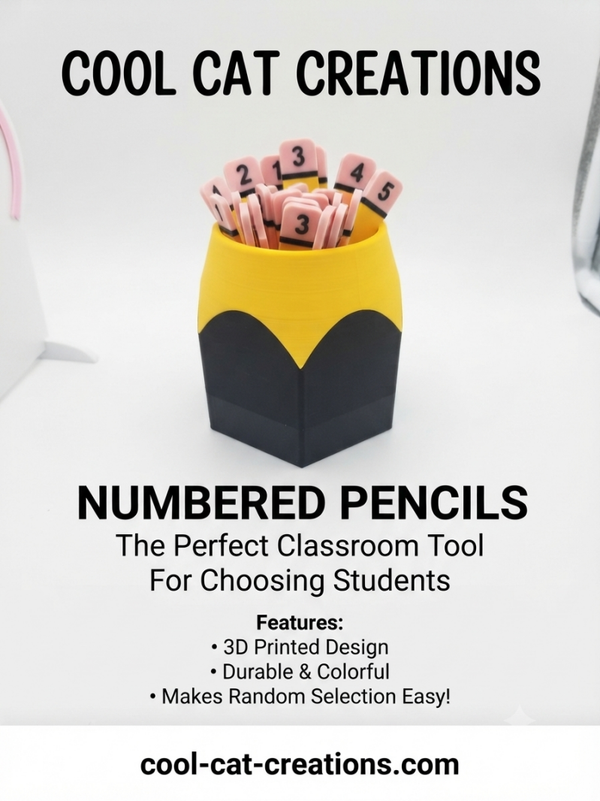 Numbered Pencil Classroom Selector Set