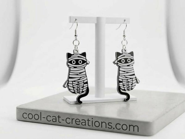 Spooky & Chic 3D-Printed Halloween Earrings | .925 Silver Hardware