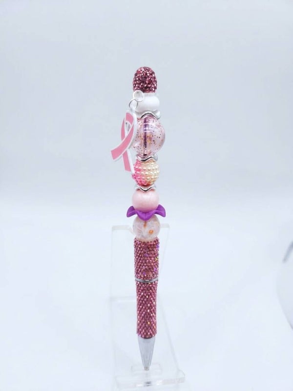 Sparkle for a Cause: Breast Cancer Awareness Beaded Pen