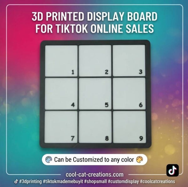 Custom 3D Printed Display Board for Live Sales