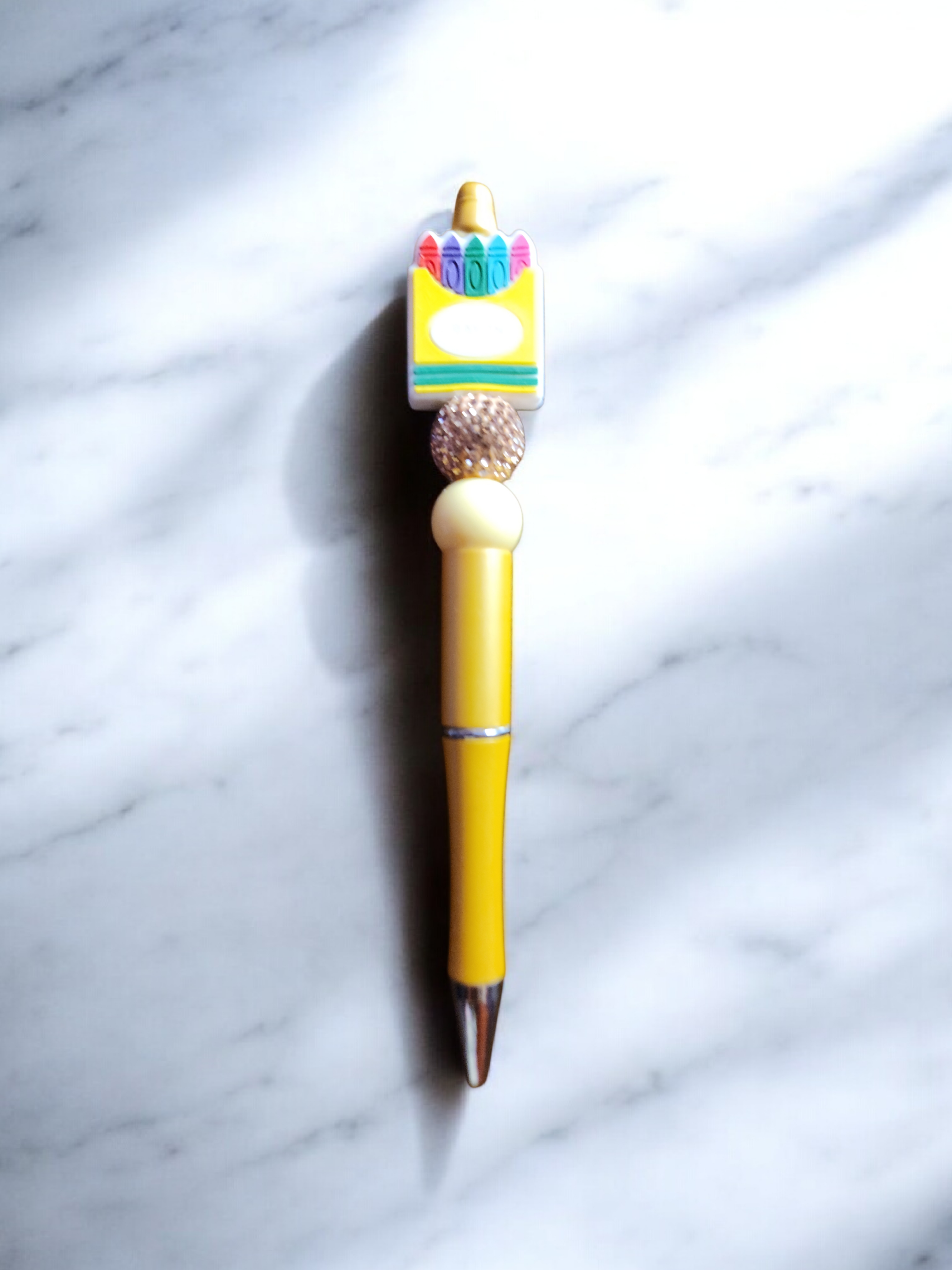 ​🖍️ Hand-Beaded "Crayon Box" Focal Pen