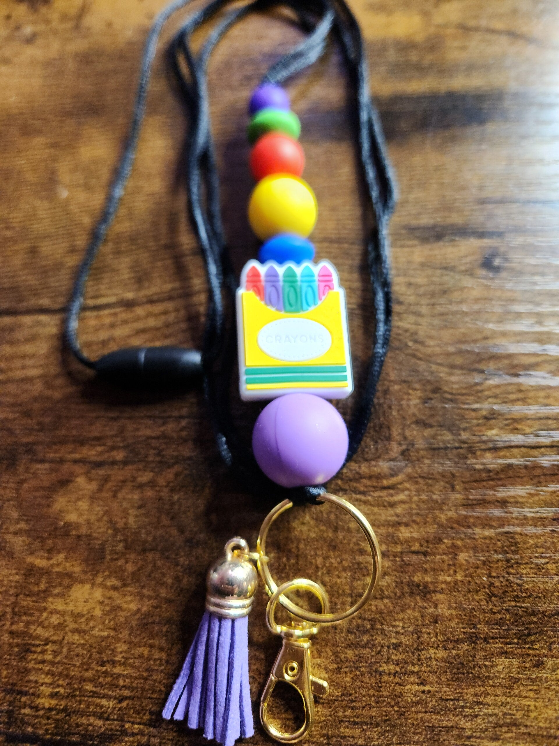 ​🎨 Color Me Inspired | Rainbow Crayon Teacher Lanyard