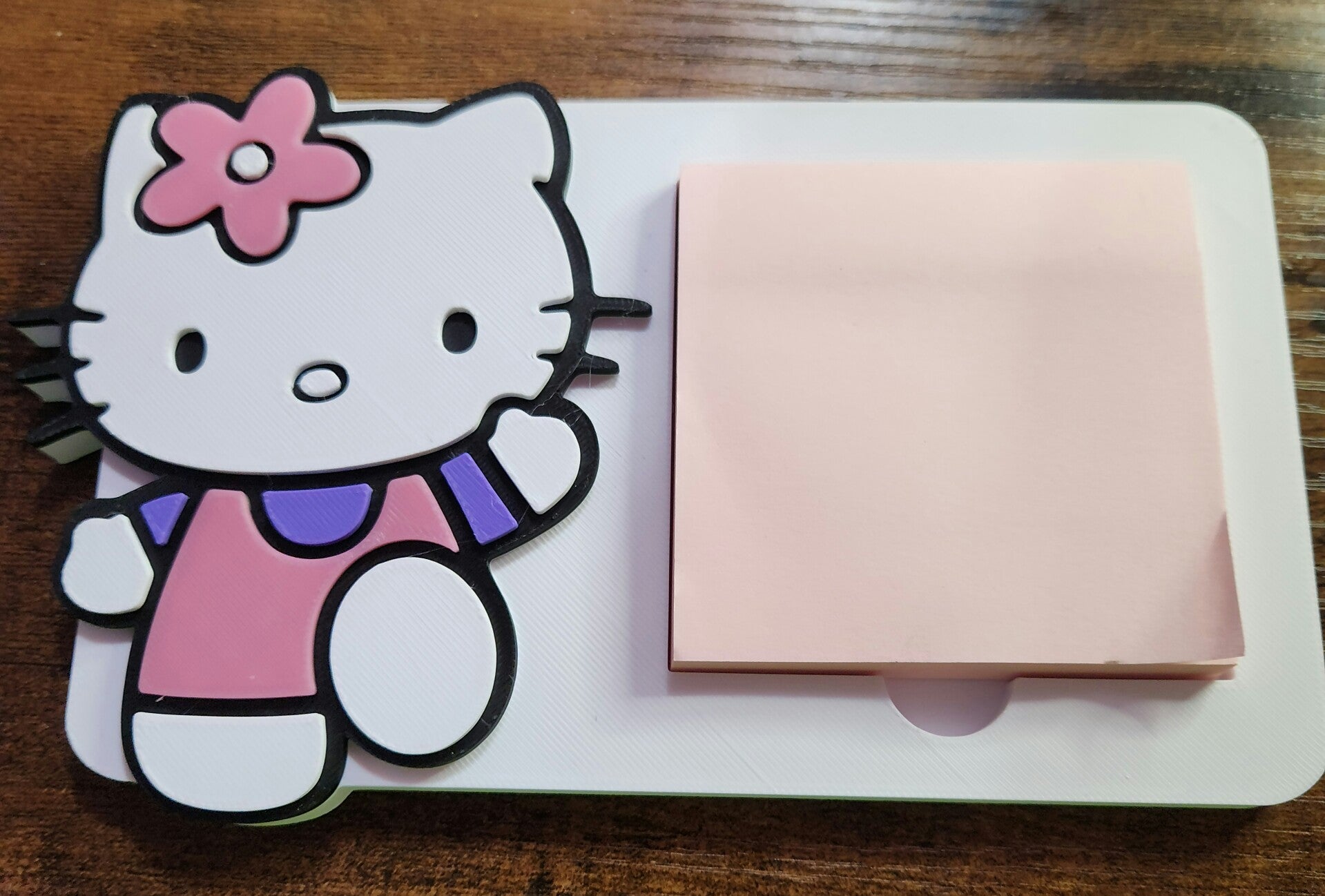 HELLO Kitty Sticky Note Holder, 3D-printed