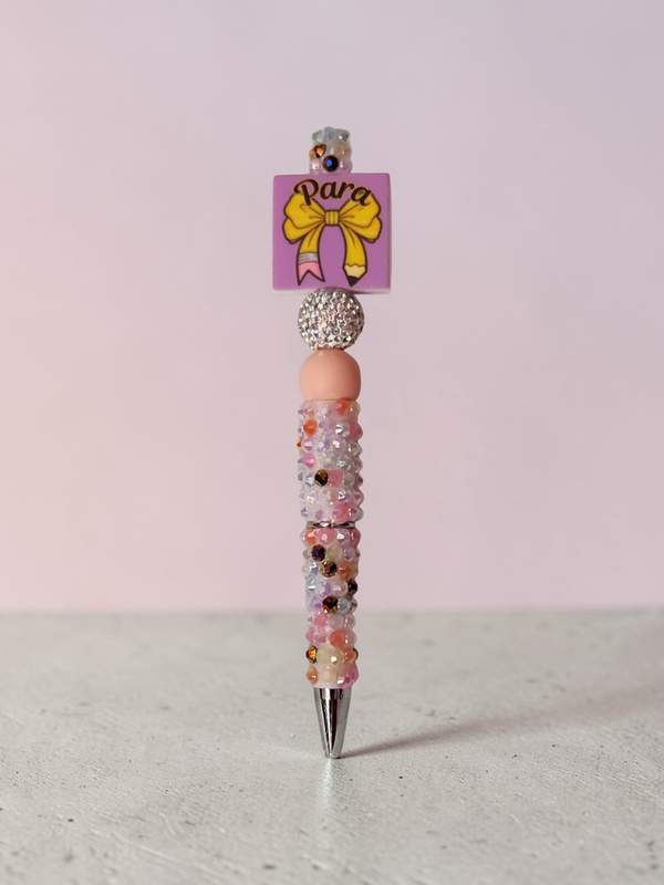 ✨ Sparkle & Support: The "Para Power" Custom Beaded Pen ✨