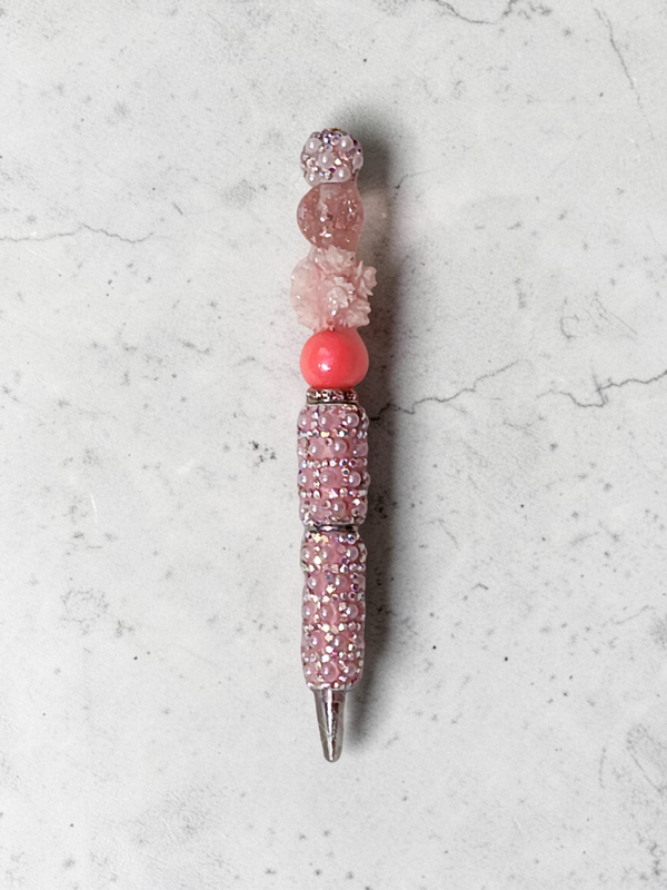 Blush Radiance Crystal-Beaded Pen