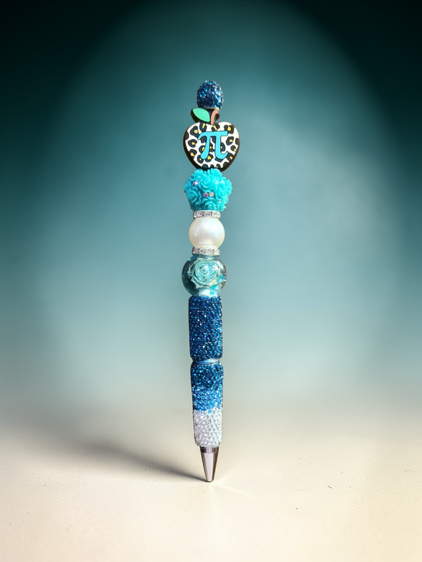 Pi & Leopard Print Handcrafted Beadable Pen