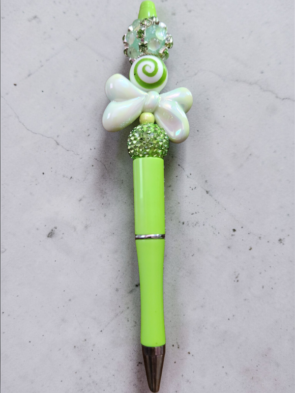 ✨ Lime Sorbet Custom Beaded Pen ✨