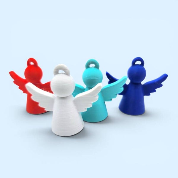 3D Printed Angel Charms – Perfect for Keychains, Bags, & Car Decor