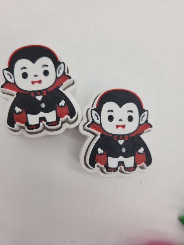 3D Printed Fidget Clicker - Adorable Vampire