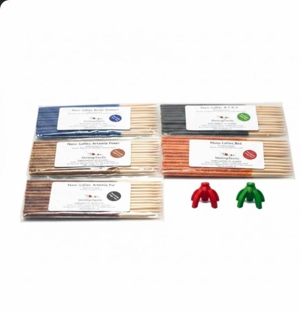 Nano-Lollies Spar-Set 11cm / 5x12 Lollies + 2 Halter