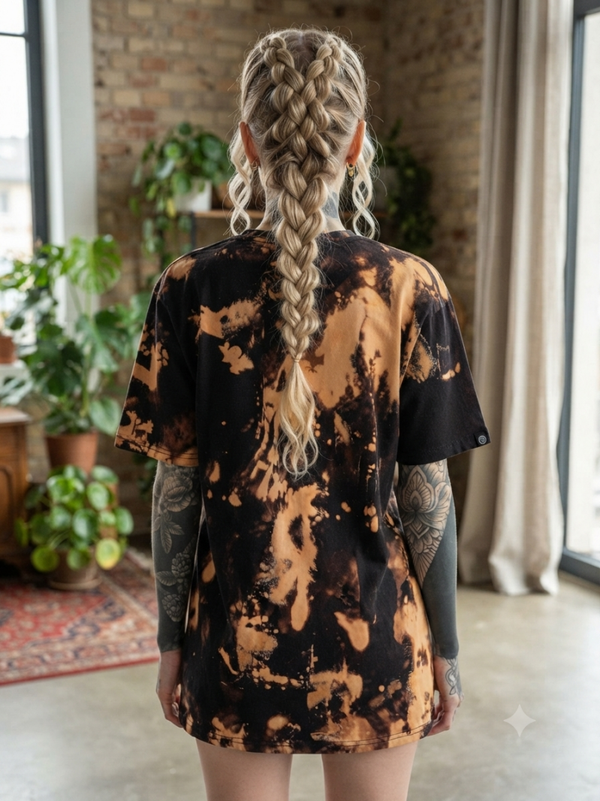 Tye Dye Oversized Shirt / Flames Shirt Batik / UNISEX