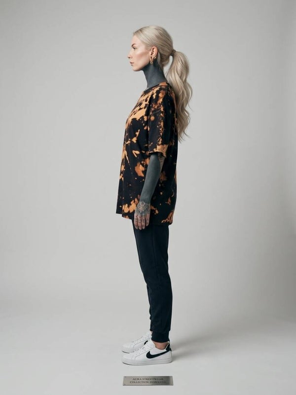 Oversized Shirt in Batik Optik,  Unisex