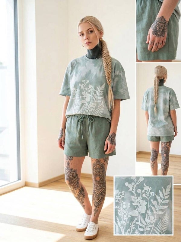 Sommer Shirt Flower Print oversized Look
