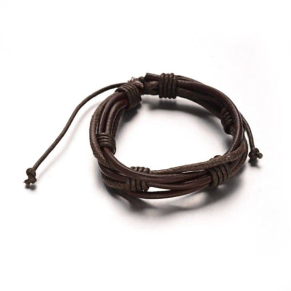 Brunt läderarmband