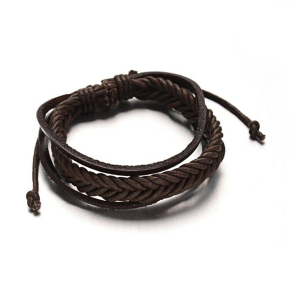 Brunt läderarmband