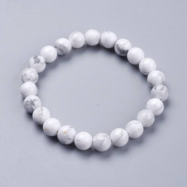 vitt sten armband