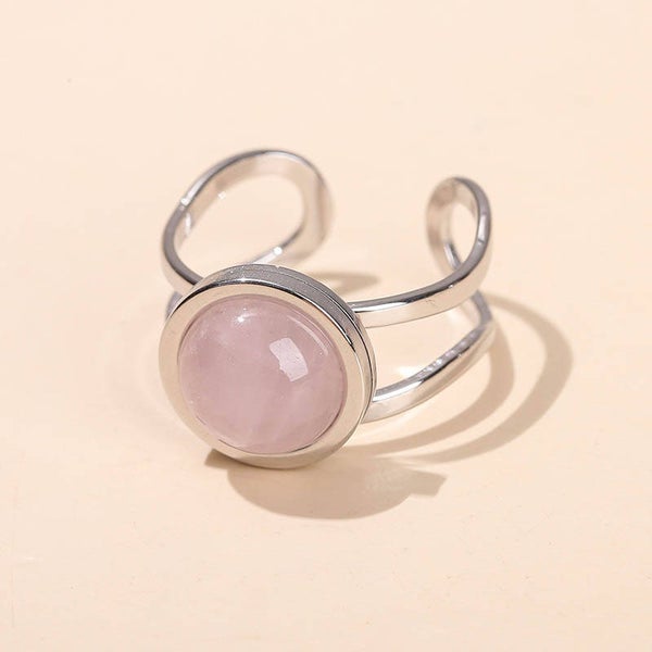 Ring med rosa sten