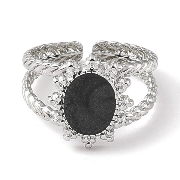 Ring med svart Sten