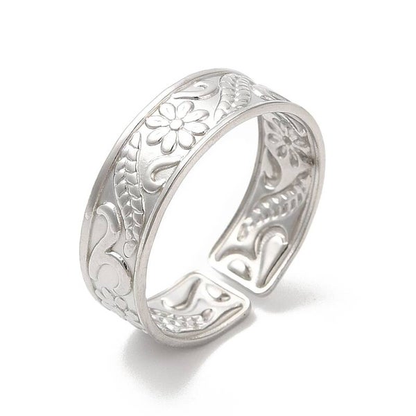 Ring med blommönster