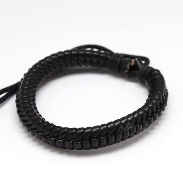 Svart läderarmband
