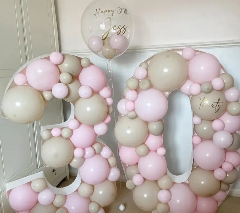 Number filled balloons with butterflies perfect for birthdays, anniversaries.png