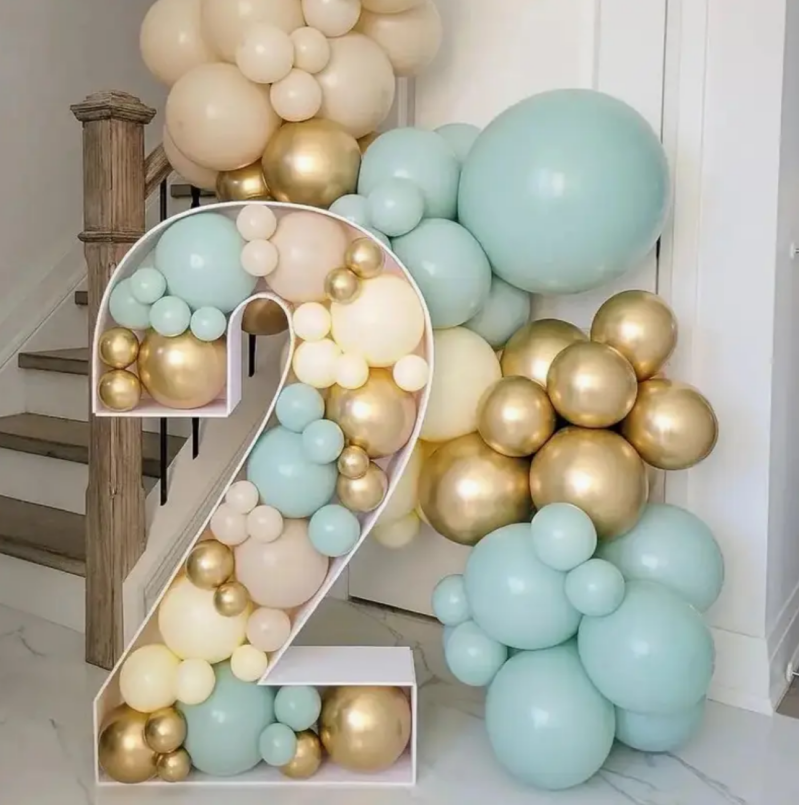 Balloon foam board number with balloons and balloon garland bundle for birthdays anniversaries.png