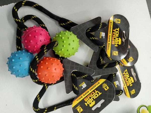 Studded rope ball