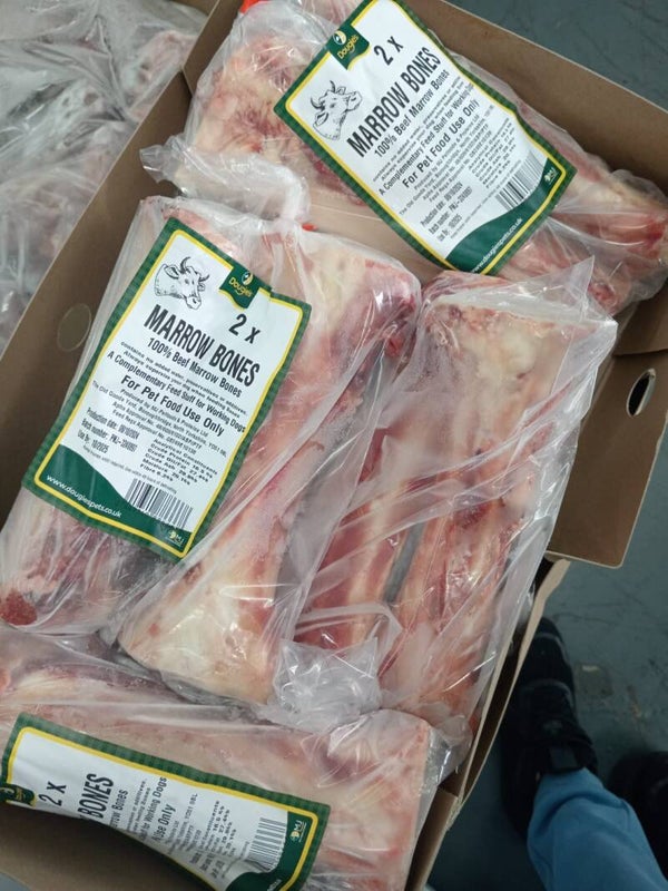 Frozen treats/chunks - beef marrow bone