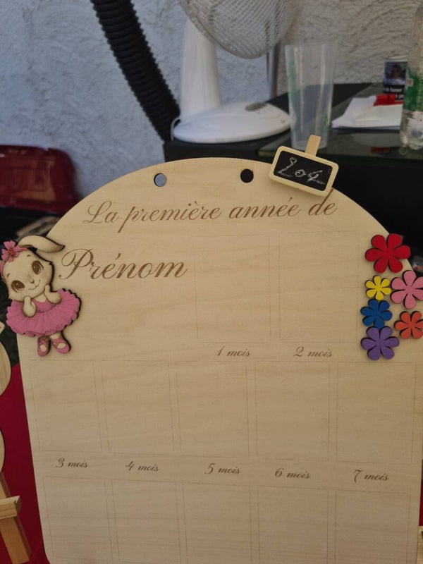 Panneau photo de première année de Bébé