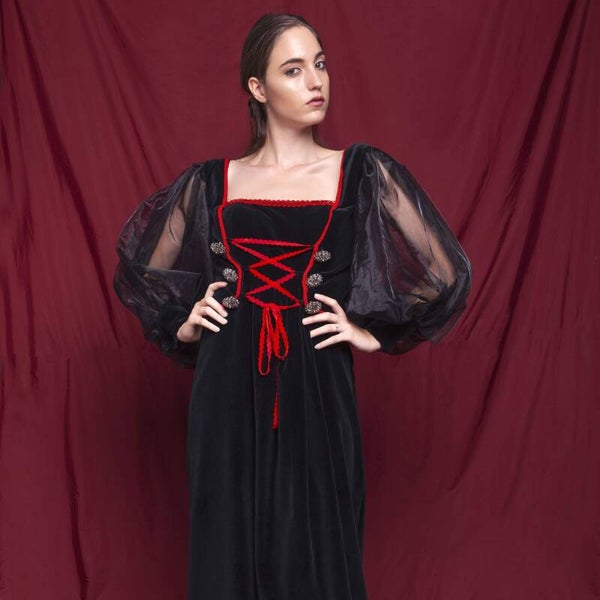 abito black velvet