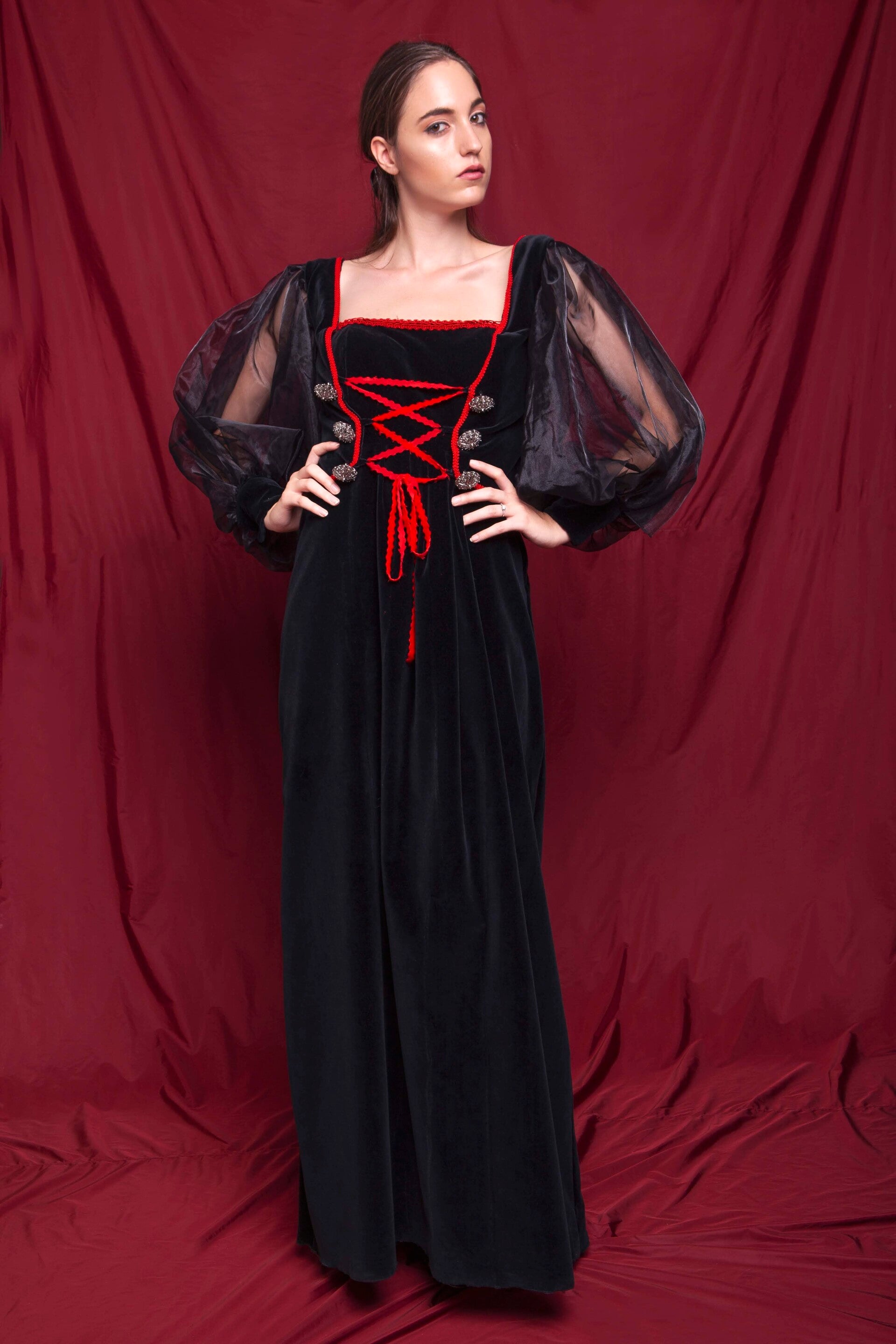 abito black velvet