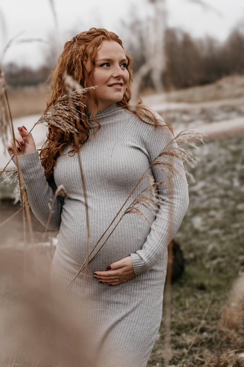 Zwangerschapsshoot jurk riet alleen 