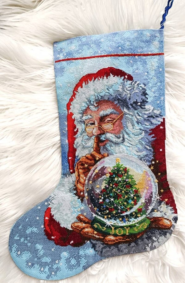 Weihnachtsstiefel mit Weihnachtsmann