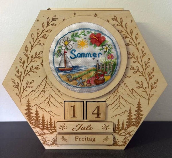 Ewige Kalender aus Holz